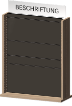 14002 Warenträger mit Schienensystem